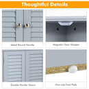 Bathroom Corner Storage Freestanding Floor Cabinet with Shutter Door by LJGDeals