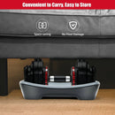 55 Lbs Adjustable Dumbbell with 18 Weights Storage Tray for Gym Home Office by LJGDeals