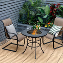 31.5 Inch Patio Fire Pit Dining Table With Cooking BBQ Grate by LJGDeals