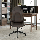 High Adjustable Back Executive Office Chair with Armrest-Brown by DirectDeals