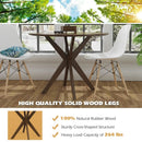 36 Inch Round Wood Dining Table with Intersecting Pedestal Base by LJGDeals