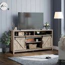 59 Inch Sliding Barn Door TV Stand with Adjustable Shelves for TVs up to 65 Inch by LJGDeals