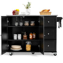 Kitchen Island 2-Door Storage Cabinet with Drawers and Stainless Steel Top by LJGDeals