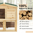 35 Inch Wooden Chicken Coop with Ramp by LJGDeals