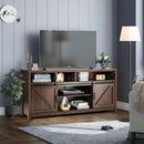 59 Inch Sliding Barn Door TV Stand with Adjustable Shelves for TVs up to 65 Inch by LJGDeals