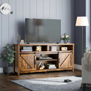 59 Inch Sliding Barn Door TV Stand with Adjustable Shelves for TVs up to 65 Inch by LJGDeals