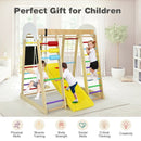 Indoor Playground Climbing Gym Wooden 8-in-1 Climber Playset for Children by LJGDeals