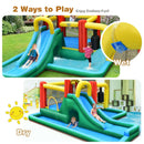 Inflatable Water Slide Climbing Bounce House with Tunnel and 735W Blower by LJGDeals