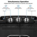 8 lbs Portable Mini Twin Tub Spinner Semi-Automatic Washing Machine by LJGDeals