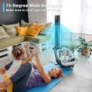 40 Inch Tower Fan with Remote 75Àö Oscillating Fan with 3 Wind Modes and 4 Wind Speeds-Black by LJGDeals