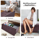 45 Inches Large Folding Ottoman Storage Seat - Brown by LJGDeals