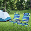 4-Pack 5-Position Outdoor Folding Backpack Beach Reclining Chair with Pillow by LJGDeals