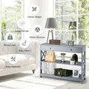 Console Table 3-Tier with Drawer and Storage Shelves by LJGDeals