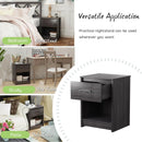Wooden Nightstand with Drawer and Open Storage Compartment by LJGDeals