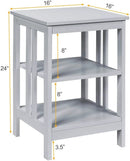 2 Pieces 3-Tier Nightstand with Reinforced Bars and Stable Structure by LJGDeals