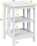 2 Pieces 3-Tier Nightstand with Reinforced Bars and Stable Structure by LJGDeals