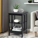 2 Pieces 3-Tier Nightstand with Reinforced Bars and Stable Structure by LJGDeals