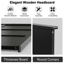 Full Wood Headboard Flat Panel with Pre-drilled Holes and Height Adjustment by LJGDeals