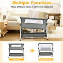 Adjustable Baby Bedside Crib with Large Storage by LJGDeals