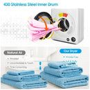 Compact Electric Tumble Laundry Dryer with Stainless Steel Tub-White by LJGDeals