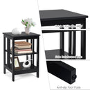 3-Tier Nightstand Sofa Side Table with Baffles and Round Corners by LJGDeals