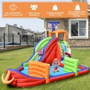 6-in-1 Kids Pirate Ship Water Slide Inflatable Bounce House with Water Guns Without Blower by LJGDeals
