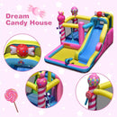 Sweet Candy Inflatable Bounce House with Water Slide and 480W Blower by LJGDeals