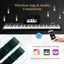 88-Key Folding Electric Lighted Piano Full-Size Portable Keyboard MIDI by LJGDeals