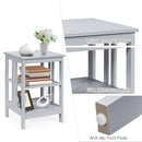 3-Tier Nightstand Sofa Side Table with Baffles and Round Corners by LJGDeals