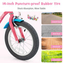 Kids Bicycle with Training Wheels and Basket for Boys and Girls Age 3-9 Years-14 inches