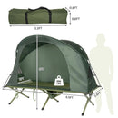 Cot Elevated Compact Tent Set with External Cover-Green by LJGDeals