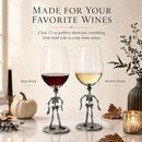 Stemmed Skeleton Wine Glass Set of 2