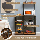 4 Tier Vintage Kitchen Baker's Rack Utility Microwave Stand-Coffee by LJGDeals