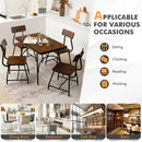 2 Pieces Modern Dining Room Side Chairs with Metal Frame-Brown by LJGDeals