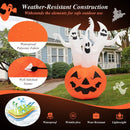 6 Feet Inflatable Halloween Ghosts with Pumpkin Decor and Rotating Lamp by LJGDeals