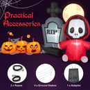 5 Feet Inflatable Halloween Ghost Holding Sickle and Tombstone Yard Decor by LJGDeals