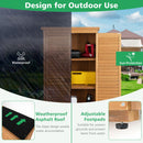 Outdoor Wooden Garden Tool Storage Cabinet-Natural by DirectDeals