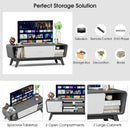 Sliding Door TV Stand with Adjustable Shelf for TVs up to 55 Inch by LJGDeals