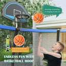 8/10 Feet Recreational Trampoline with Basketball Hoop by LJGDeals