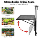Railing Folding Table with 5-Level Adjustable Heights by LJGDeals