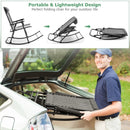 Outdoor Patio Camping Lightweight Folding Rocking Chair with Footrest by LJGDeals