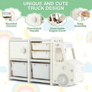 Toddler Truck Storage Organizer with Plastic Bins by LJGDeals
