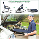 Outdoor Patio Camping Lightweight Folding Rocking Chair with Footrest by LJGDeals