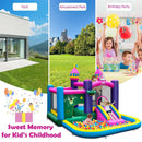 6-in-1 Kids Inflatable Unicorn-themed Bounce House with 735W Blower by LJGDeals