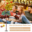 6 Feet Pre-Lit Artificial Tropical Christmas Palm Tree with 210 Multi-Color Lights by LJGDeals