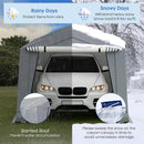 10 x 16/10 x 20 Feet Outdoor Heavy-Duty Carport with 2 Doors by LJGDeals