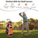 10.5 Inch Golf Stand Bag with 14 Way Dividers and 7 Zippered Pockets by LJGDeals