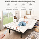 Queen Size Adjustable Bed Base Electric Bed Frame with Massage Modes by LJGDeals