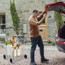 Portable Folding Shopping Cart Utility for Grocery Laundry-Silver by DirectDeals