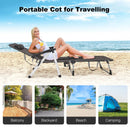 Beach Folding Chaise Lounge Recliner with 7 Adjustable Position by LJGDeals